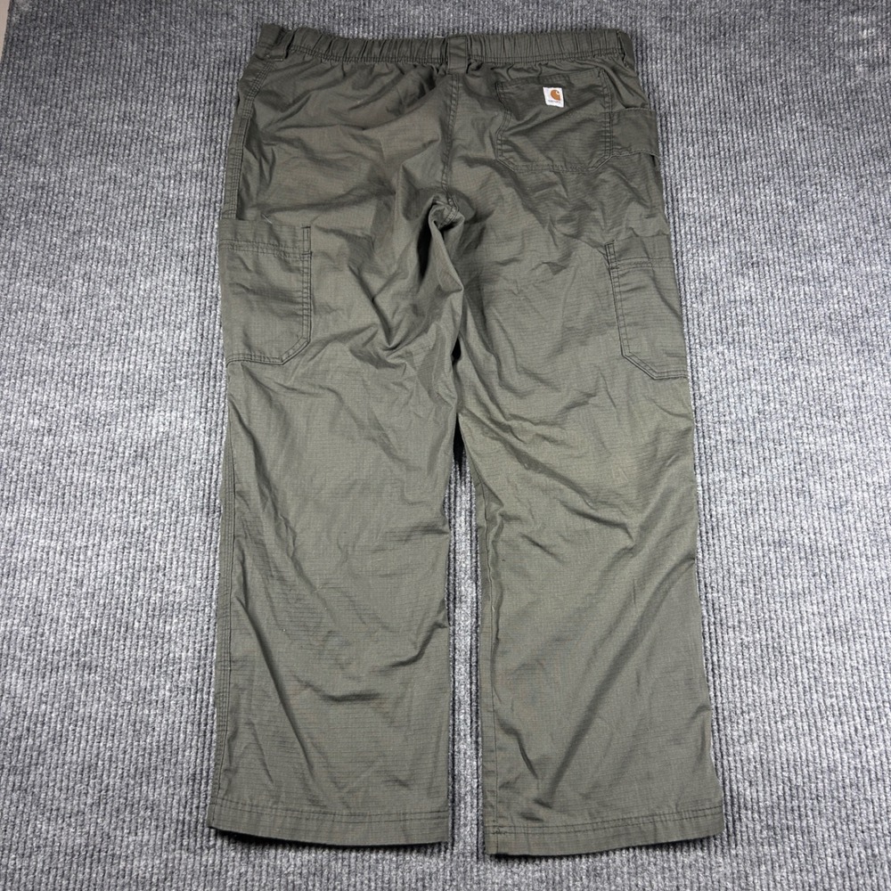 Carhartt Pants Men's XL C54108 Ripstop Cargo Scrub Olive Green Regular
